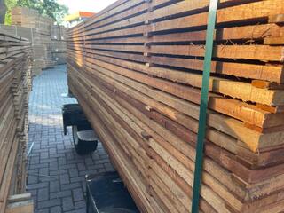 Ca. 132x Guyana Teak beschoeiingsplanken, 20x150mm, lengte 350cm